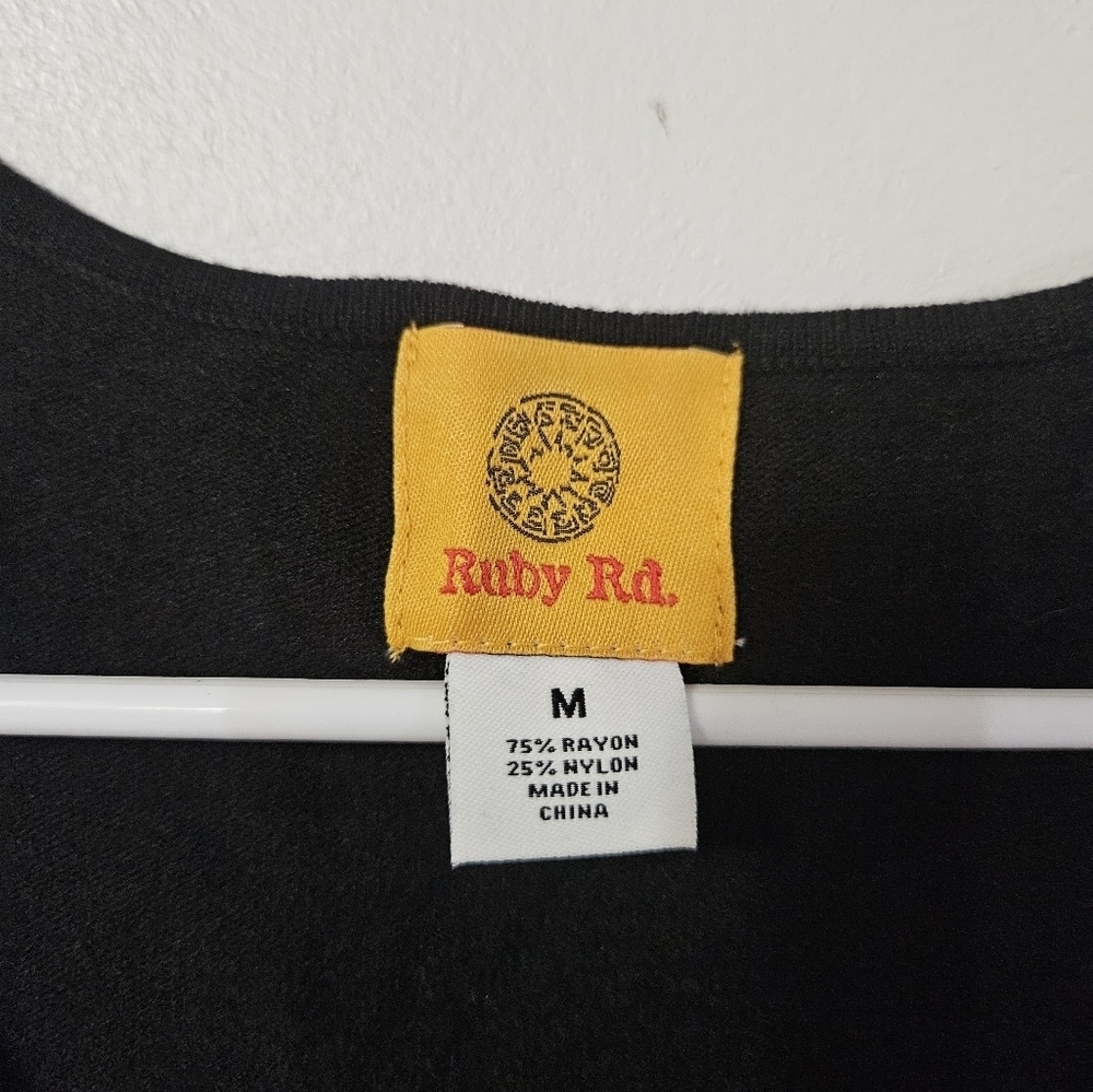 Ruby Rd. Wide Strap Black Tank Top! - Picture 2 of 4